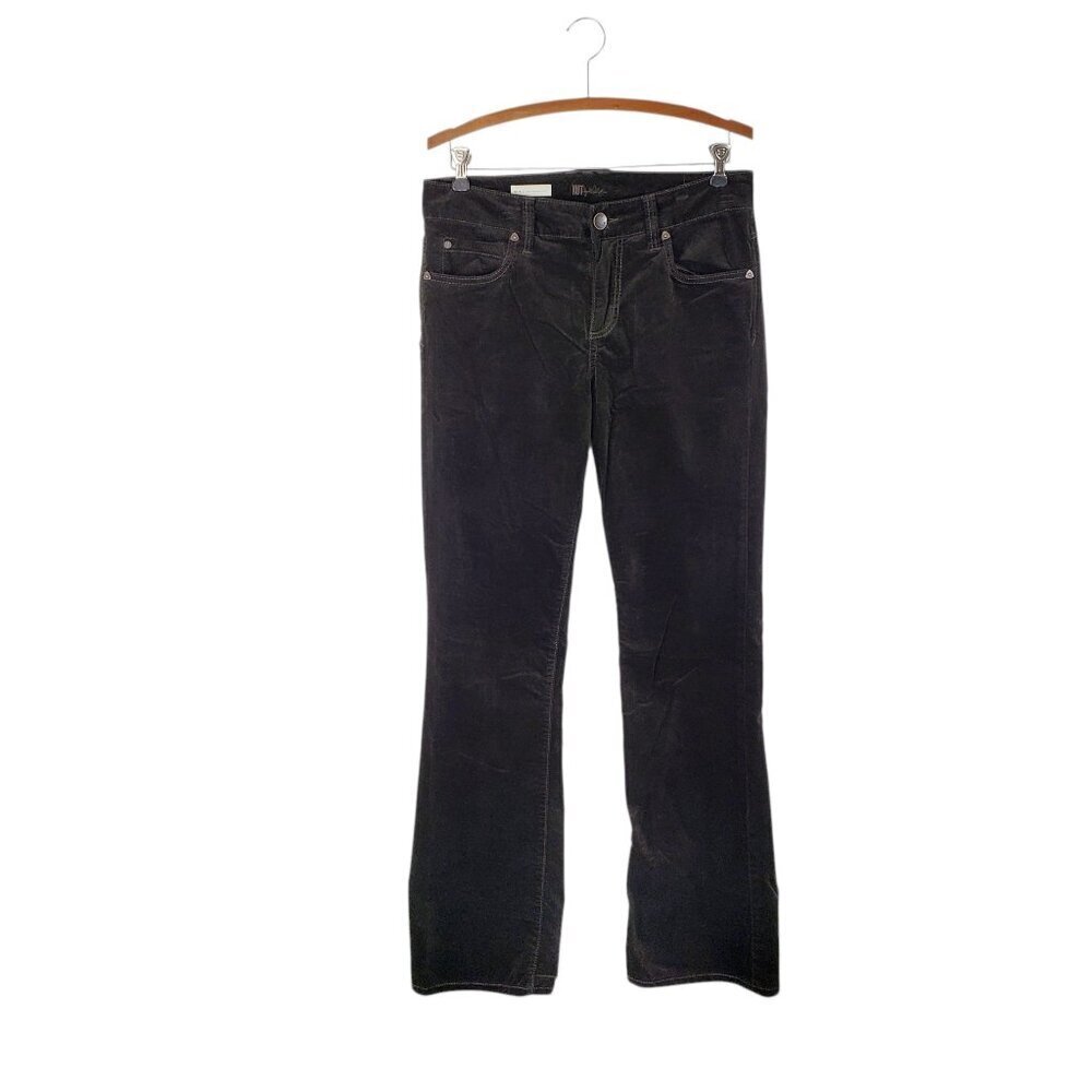 Kut From the Kloth Natalie High Rise Bootcut Brown Velvet Jeans Pants Womens 10